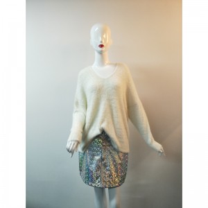 JERSEY DE CUELLO EN V BLANCO RLWS0025F