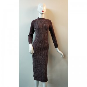 OXBLOOD METALIC LONGLINE SWEATER RLWS0136F